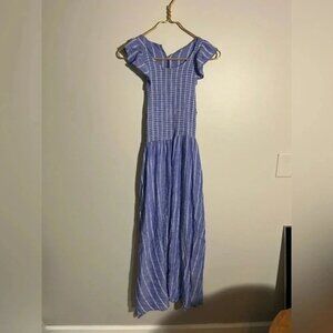 NWT! Free People Chambray Striped Midi Dress Size XS